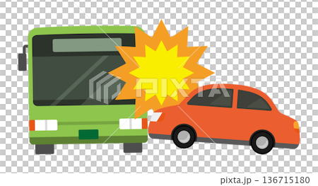 公車與轎車相撞 136715180