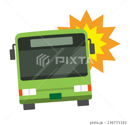 ぶつかるバス 136715182