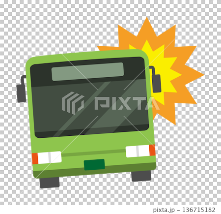 ぶつかるバス 136715182