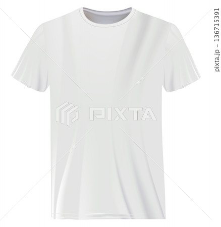Plain white t-shirt design template mockup Plain white t-shirt design template mockup 136715391