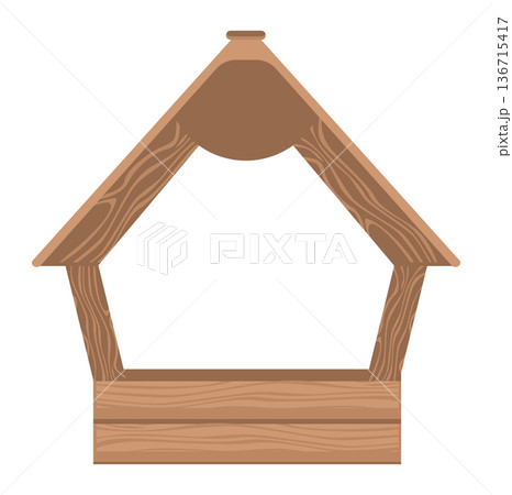 Wooden birdhouse with slanted roof design Wooden birdhouse with slanted roof design 136715417