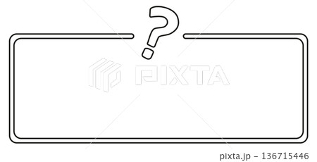 Blank whiteboard with question mark - template for ideas Blank whiteboard with question mark - template for ideas 136715446