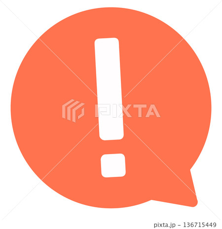 Exclamation mark icon in orange circle Exclamation mark icon in orange circle 136715449