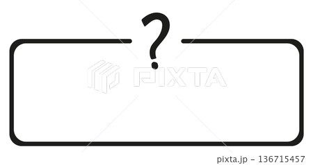 Question mark in blank box: mystery conceptのイラスト素材 [136715457] - PIXTA