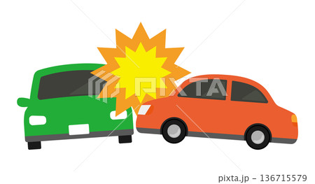 車2台の追突事故 136715579
