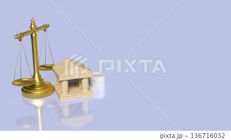 Banking Law and Financial Justice Concept 3d render. 136716032
