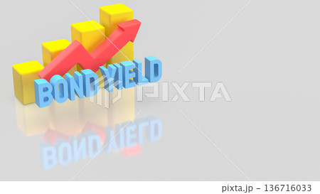 Rising Bond Yield Financial Growth Concept with Upward Arrow 3d render. 136716033