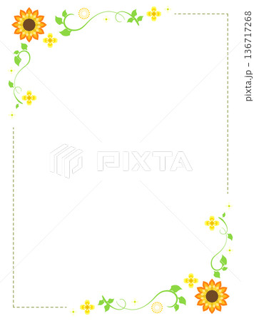 黄色い花と植物のかわいい縦型テンプレート 黄色い花と植物のかわいい縦型テンプレート 136717268
