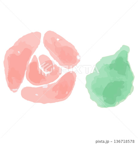 幼稚園・保育園向け 5月のやさしい水彩挿絵イラストシリーズ｜バラ 136718578