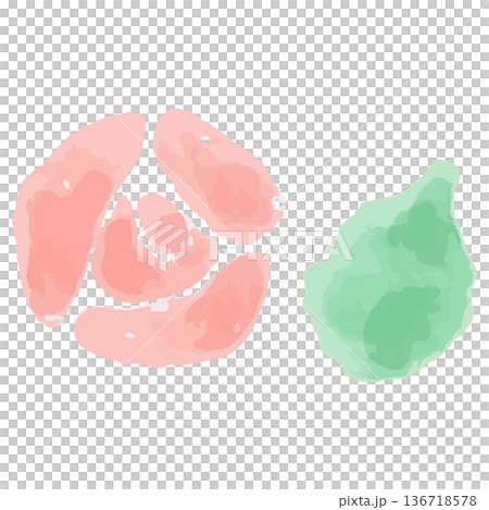 幼稚園・保育園向け 5月のやさしい水彩挿絵イラストシリーズ｜バラ 136718578