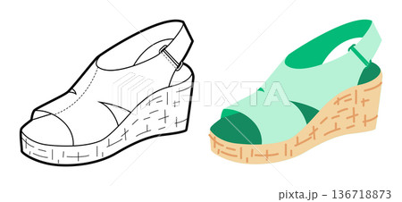 Mint espadrille wedge sandal shoe women flat plus line set. Peep toe slingback sandal with jute wedge for travel blog 136718873