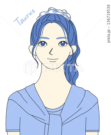 おうし座モチーフの女の子 136719538