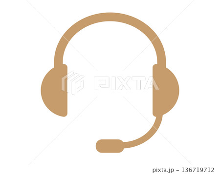 マイク付きのヘッドホン（ヘッドセット） 136719712