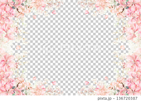 Full bloom cherry blossom frame 2 Full bloom cherry blossom frame 2 136720387
