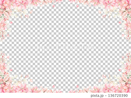Full bloom cherry blossom frame 5 Full bloom cherry blossom frame 5 136720390