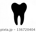 歯のシルエット 136720404