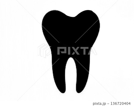 歯のシルエット 歯のシルエット 136720404