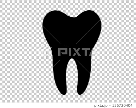 歯のシルエット 歯のシルエット 136720404