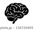 脳のシルエット 136720405