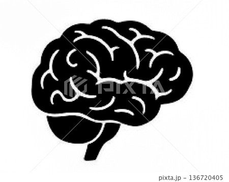 脳のシルエット 脳のシルエット 136720405