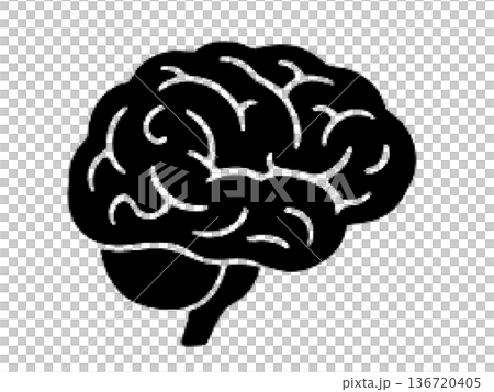 脳のシルエット 脳のシルエット 136720405
