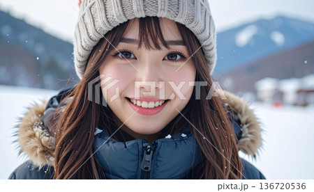 真冬の山に来ています 136720536