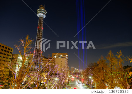 マリンタワーと横浜夜景 136720583