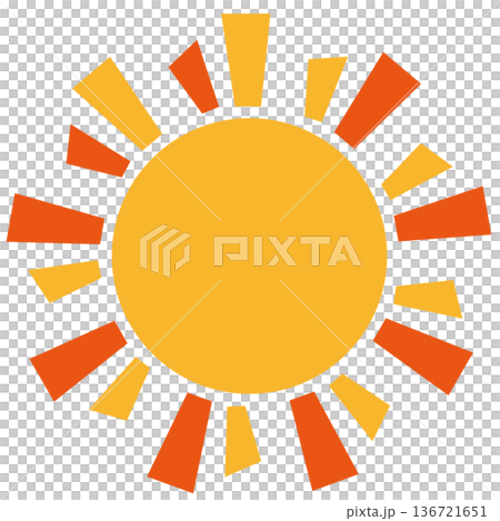 Pop sun weather icon 136721651