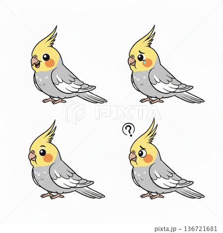 かわいい小鳥　オカメインコ 136721681