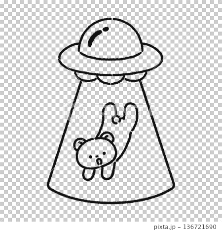 捕捉熊的線條畫 136721690