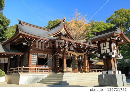 熊本県 水前寺成趣園内の出水神社(社殿) 熊本県 水前寺成趣園内の出水神社(社殿) 136721721