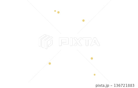 からす座のイラスト（ゴールド色の星のみで連結線なし） 136721883