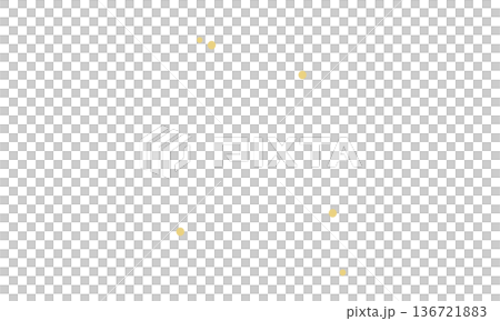からす座のイラスト（ゴールド色の星のみで連結線なし） 136721883
