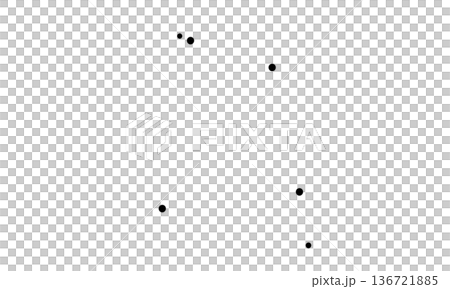 からす座のイラスト（黒色の星のみで連結線なし） 136721885