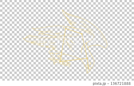 からす座の線画イラスト(ゴールド色でカラスの絵と星座線、線のみで塗りなし) からす座の線画イラスト(ゴールド色でカラスの絵と星座線、線のみで塗りなし) 136721888