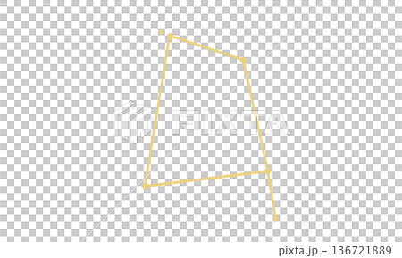 烏鴉座星座線的示意圖(金色) 烏鴉座星座線的示意圖(金色) 136721889