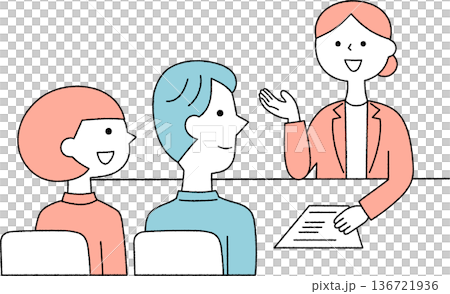 年輕夫婦正在聽講解 136721936