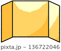 金屏風のイラスト 136722046