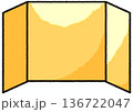 金屏風のイラスト 136722047