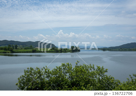 Bicycle path along the Geumgang River Bicycle path along the Geumgang River 136722706