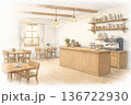 シンプルなカフェ 136722930