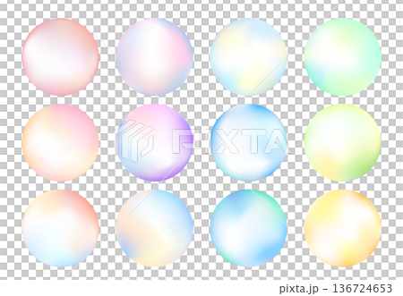 Gradient colorful circular vector icon set. Gradient colorful circular vector icon set. 136724653