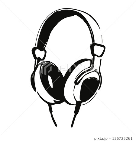 High quality wired headphones for professional audio listening and sound production applications 136725261