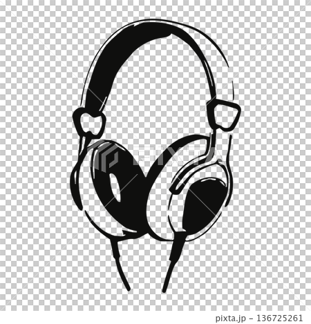 High quality wired headphones for professional audio listening and sound production applications 136725261