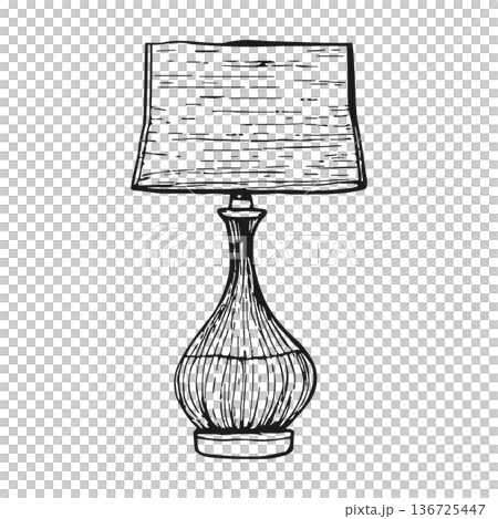 Elegant table lamp design with unique shade and decorative base for home interior decoration purposes Elegant table lamp design with unique shade and decorative base for home interior decoration purposes 136725447