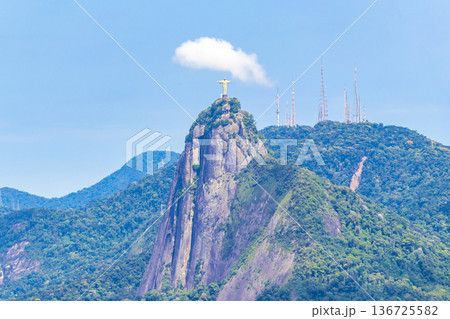 Christ the Redeemer on Corcovado mountain Rio de Janeiro Brazil. Christ the Redeemer on Corcovado mountain Rio de Janeiro Brazil. 136725582