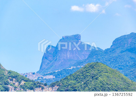 Rio de Janeiro Brazil Panorama View City Skyline Cityscape Mountains. 136725592