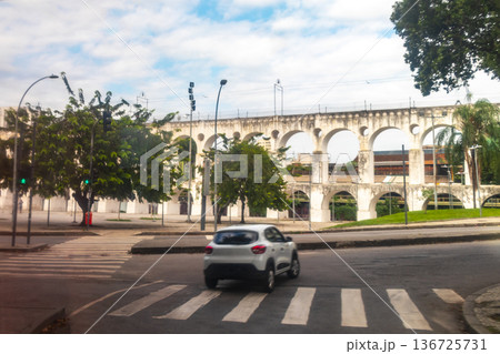 Rio de Janeiro Brazil City Arcos da Lapa bridge arches. Rio de Janeiro Brazil City Arcos da Lapa bridge arches. 136725731