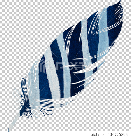 Beautiful watercolor bird feather icon image illustration Beautiful watercolor bird feather icon image illustration 136725895