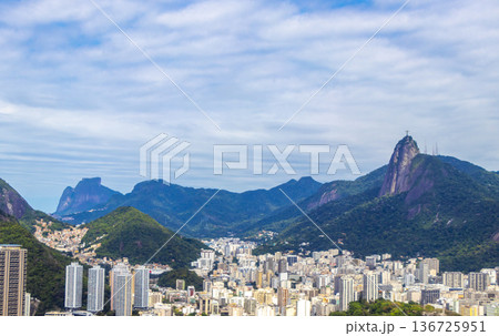 Rio de Janeiro Brazil Panorama View City Skyline Cityscape Mountains. 136725951